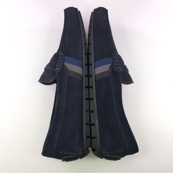 To Boot New York Adam Derrick Men’s Ocean Drive Suede Navy Blue Loafers - Picture 3 of 9